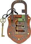 Alternative view 2 of True Genius Metal - Lock & Key Egyptian Pin Lock Brainteaser Puzzle