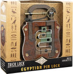 Alternative view 4 of True Genius Metal - Lock & Key Egyptian Pin Lock Brainteaser Puzzle