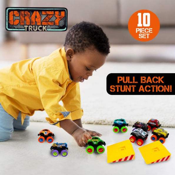 Die Cast Pull Back Trucks 10pc Set