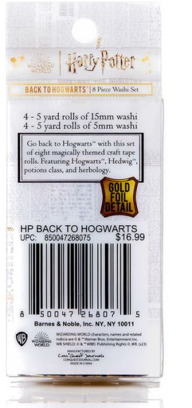 Harry Potter Back To Hogwarts Set of 8 Washi Tapes by Conquest