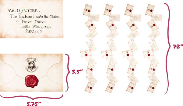 Harry Potter Floating Hogwarts Acceptance Letters