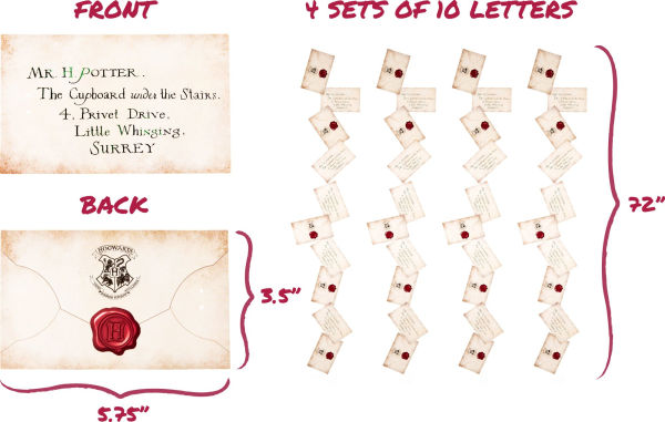 Harry Potter Floating Hogwarts Acceptance Letters