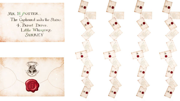 Harry Potter Floating Hogwarts Acceptance Letters