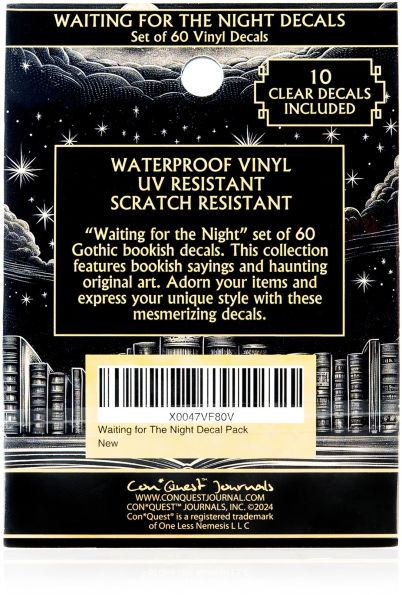 Waiting for the Night Bookish Decals