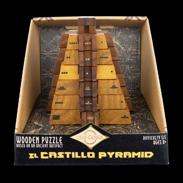 True Genius El Castillo Pyramid Wooden Brainteaser Puzzle