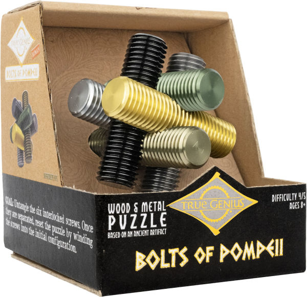 True Genius Metal - Bolts of Pompei Brainteaser Puzzle