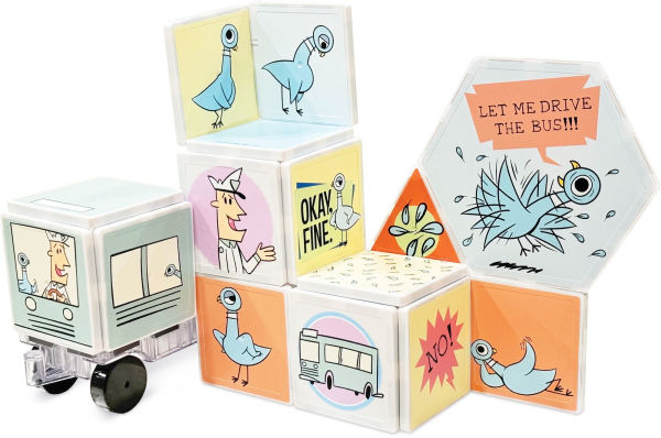 CreateOn Mo Willems Don't Let the Pigeon Build the Bus Magnetic Tiles 16pc