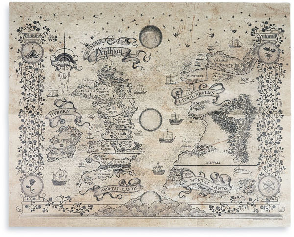 Court of Thorns and Roses Prythian World Map ACOTAR