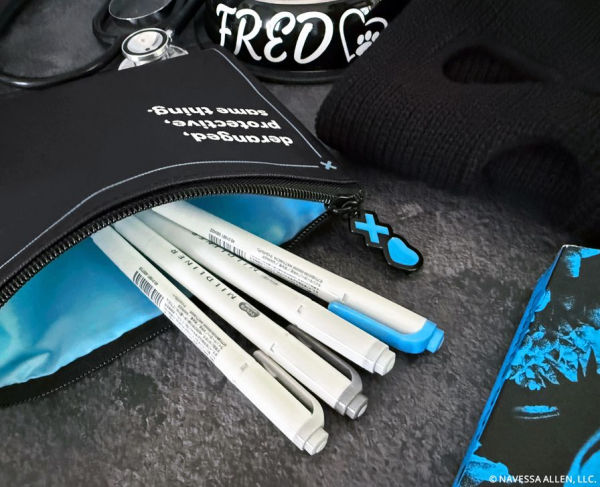 Lights Out Faceless Man Surveillance Pencil Pouch