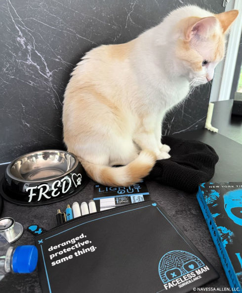 Lights Out Faceless Man Surveillance Pencil Pouch