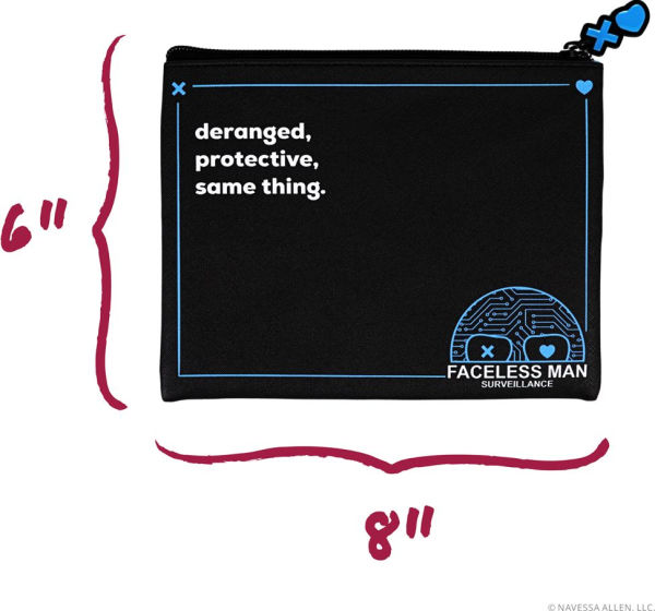 Lights Out Faceless Man Surveillance Pencil Pouch