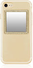 Gold Square w/crystals Phone Mirror