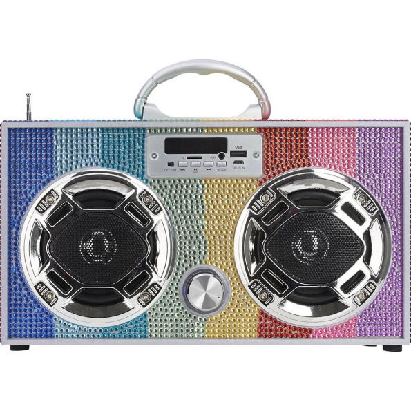 Rainbow Bling Boom Box