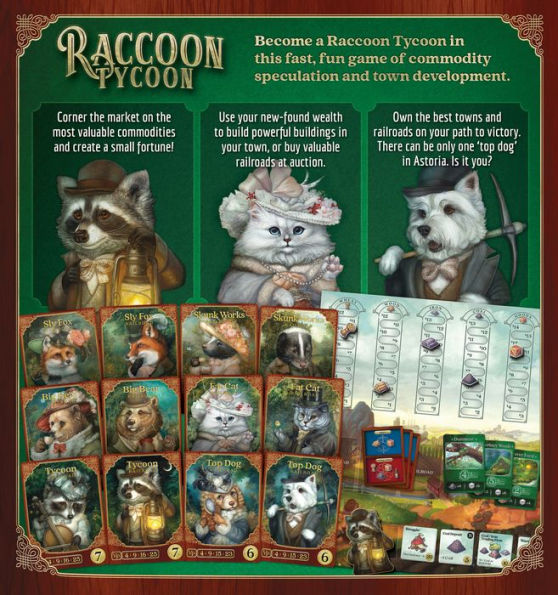  Raccoon Tycoon - Gateway Strategy Board Game for Adults and  Family, Fast, Fun, Economic and Set-Collecting Competitive Game, 2-5  Players, Ages 8 and Up, 60-90 Minutes