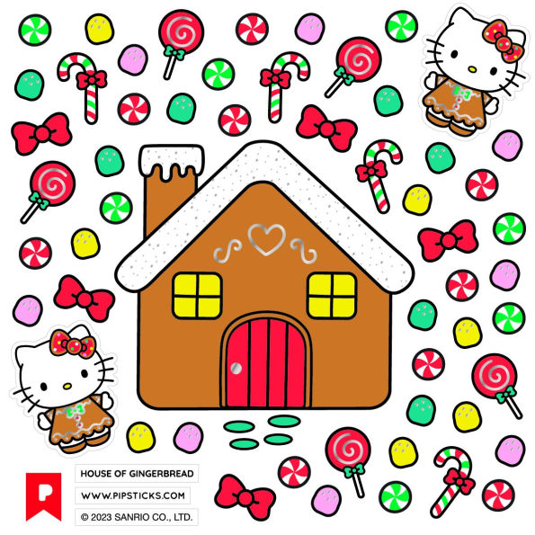 Hello Kitty House Of Gingerbread Stickers