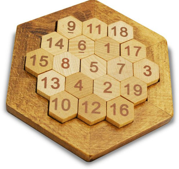 True Genius Lo Shu Square Puzzle Wooden Brainteaser Puzzle