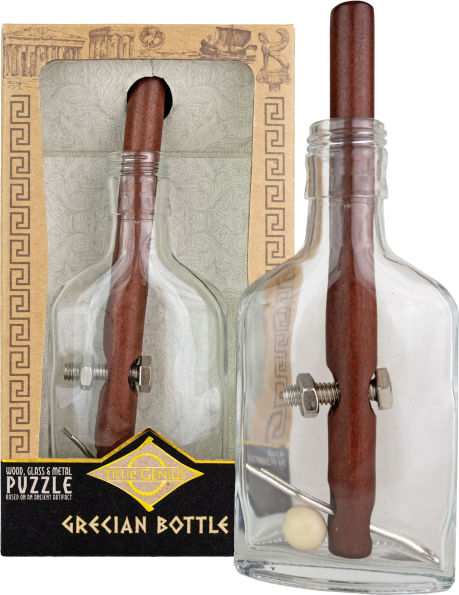 True Genius Grecian Glass Bottle Brainteaser Puzzle