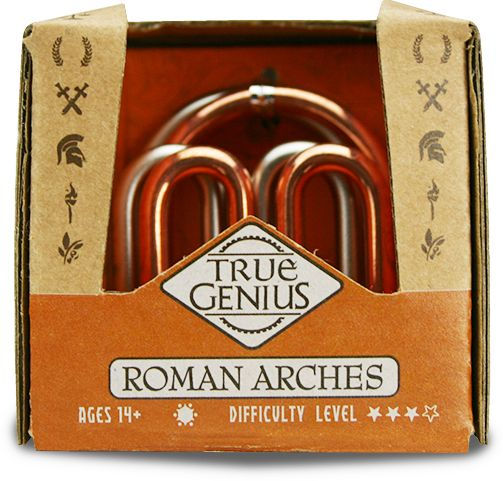 True Genius Roman Arches Wooden Brainteaser Puzzle