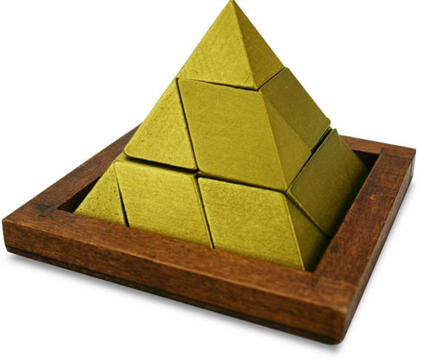 True Genius Pyramid and Hieroglyph Wooden Brainteaser Puzzle