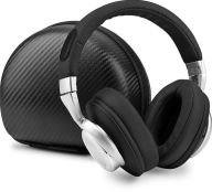 Title: BOHM B76 Wireless Bluetooth Over Ear Cushioned Headphones with Active Noise Cancelling - Black & Silver