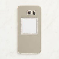 Title: Silver Square w/crystals Phone Mirror
