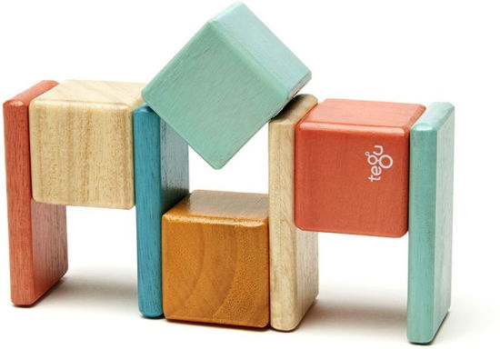 Original Pocket Pouch Magnetic Wooden Blocks 8 pieces at Tegu Toys