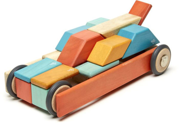 42 Piece Tegu Magnetic Wooden Block Set in Sunset