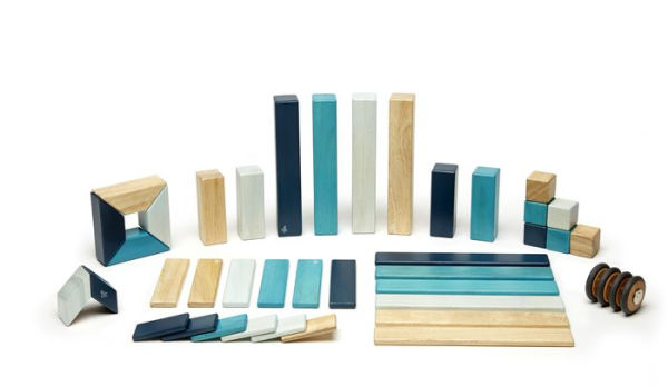 42 Piece Tegu Magnetic Wooden Block Set, Blue