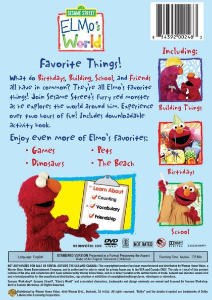 Sesame Street: Elmo's World - Elmo's Favorite Things! by Jim Martin ...