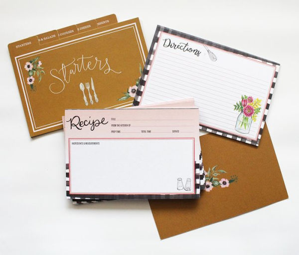 Recipe cards & tin by Lily & Val (Gingham Design)