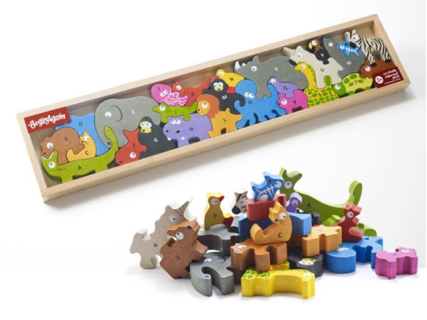 Animal Alphabet Parade Wooden Puzzle