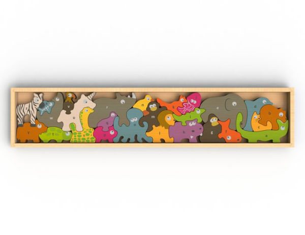 Animal Alphabet Parade Wooden Puzzle