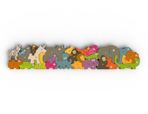 Animal Alphabet Parade Wooden Puzzle