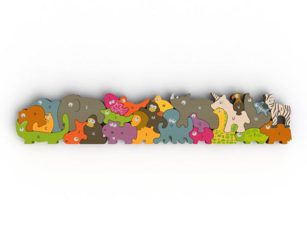 Animal Alphabet Parade Wooden Puzzle