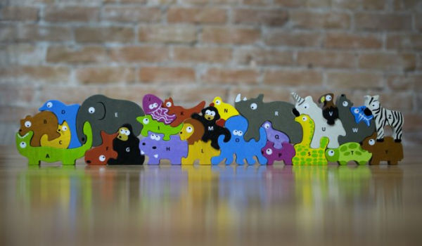 Animal Alphabet Parade Wooden Puzzle