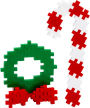 Alternative view 2 of Plus Plus 70 pc Holiday Tube Candy Cane/ Wreath
