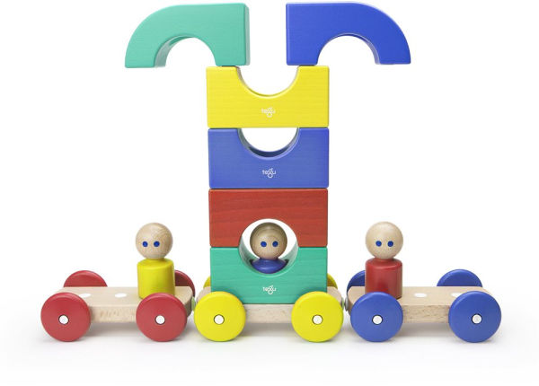 12 Piece Tegu Magnetic Tram Building Block Set, Big Top
