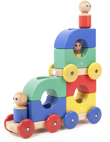 12 Piece Tegu Magnetic Tram Building Block Set, Big Top