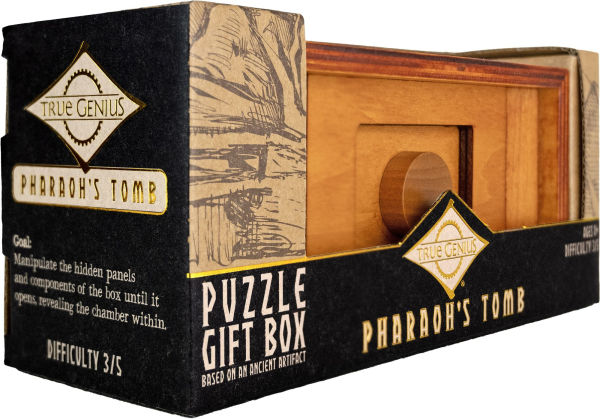 True Genius Pharaoh's Tomb Wooden Brainteaser Puzzle