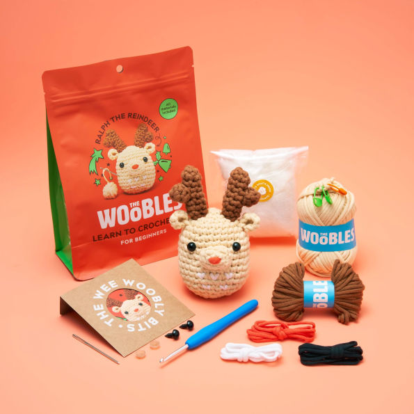 Woobles learn selling to crochet kit Ralph the reindeer