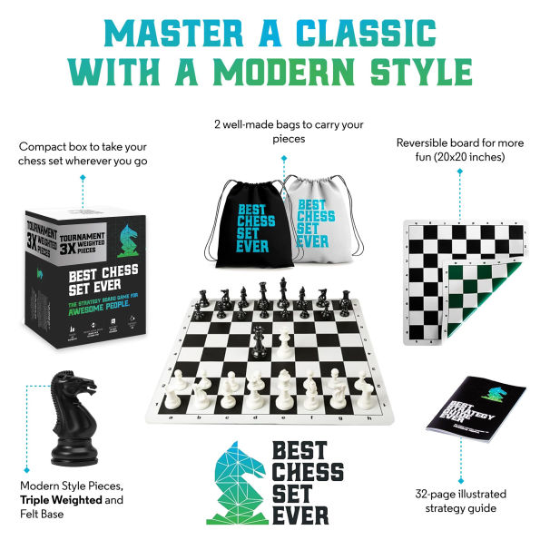 Best Chess Set Ever 3X Weighted Modern