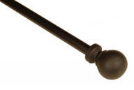 Title: BCL Product Sourcing 58BL28B Classic Ball Curtain Rod- Black Finish- 28-inch to 48-inch- 0.62-inch Diameter Pole