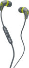 Skullcandy 50/50 Earbuds with Mic - Gray/Hot Lime