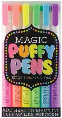 Set of 6 Magic Puffy Pens