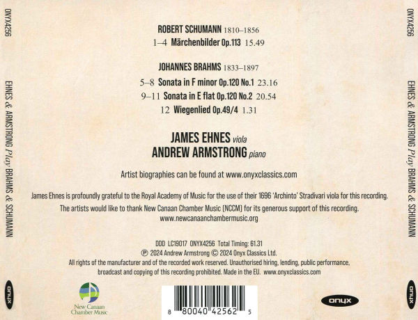 Ehnes & Armstrong Play Brahms & Schumann
