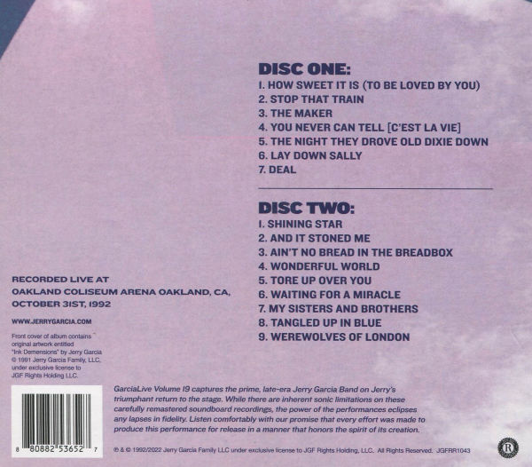 Garcialive, Vol. 19: October 31st, 1992 - Oakland Coliseum Arena