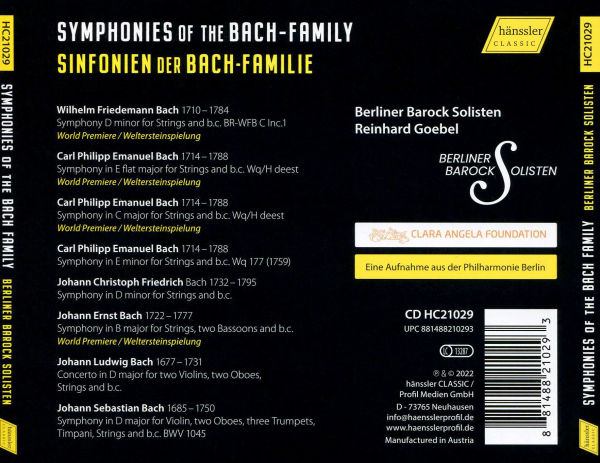 Symphonies of the Bach Familiy