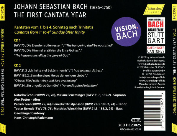 Vision.Bach: The First Cantata Year, Vol. 1