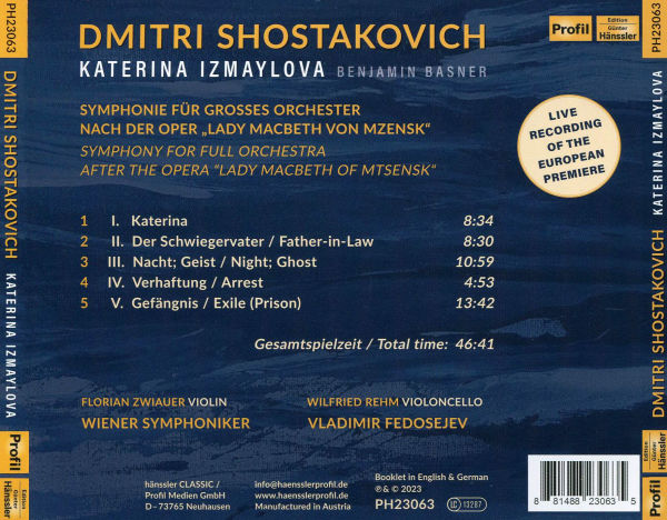 Dmitri Shostakovich/Benjamin Basner: Katerina Izmaylova