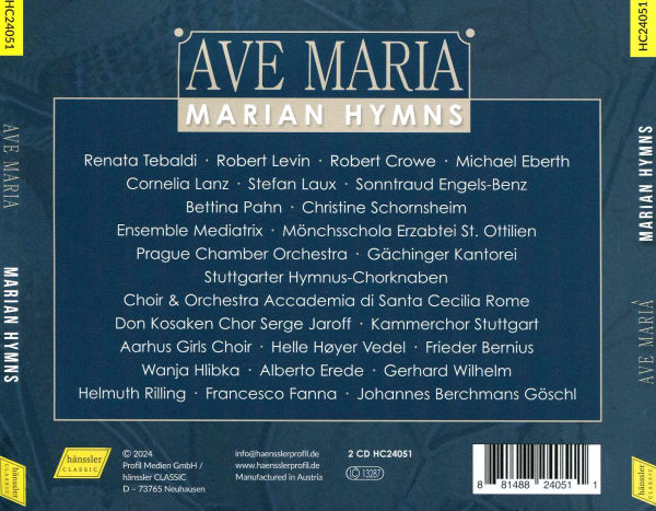Ave Maria: Marian Hymns [Hännsler Classic]